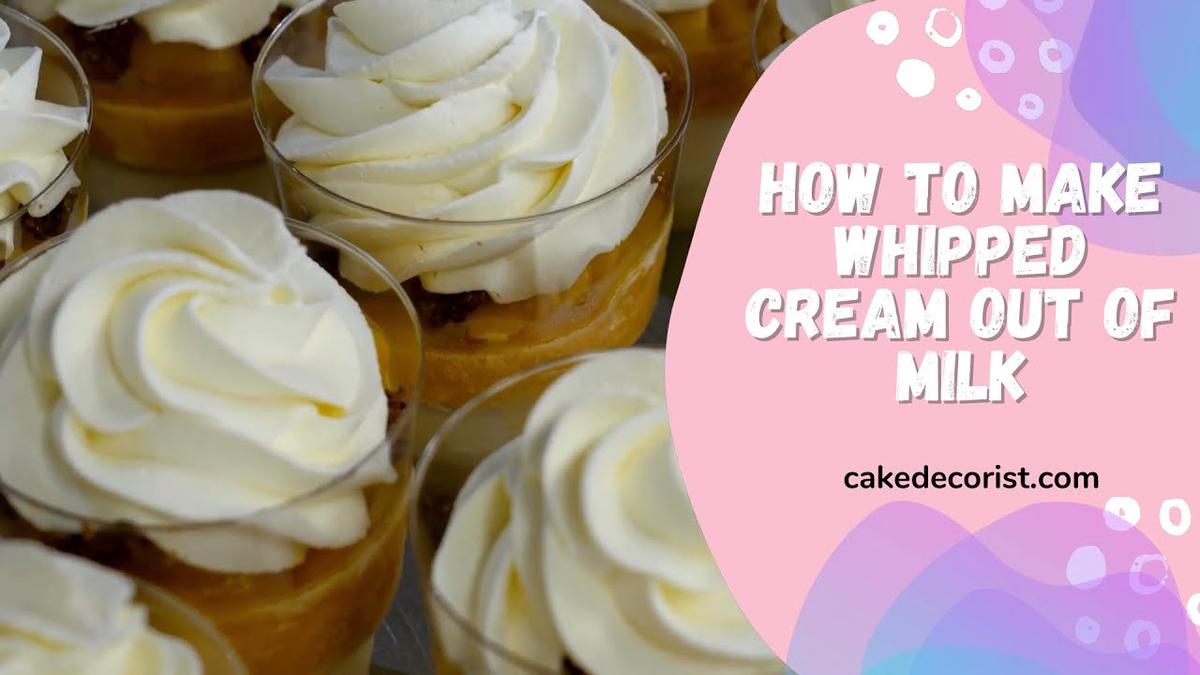 'Video thumbnail for How To Make Whipped Cream Out Of Milk'