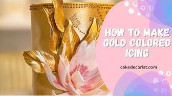'Video thumbnail for How To Make Gold Colored Icing'