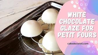 'Video thumbnail for White Chocolate Glaze For Petit Fours'