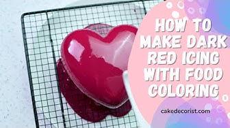 'Video thumbnail for How To Make Dark Red Icing With Food Coloring'