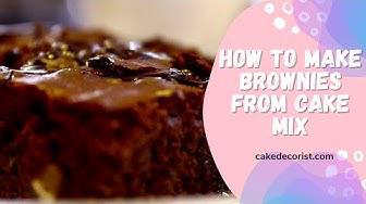 'Video thumbnail for How To Make Brownies From Cake Mix'