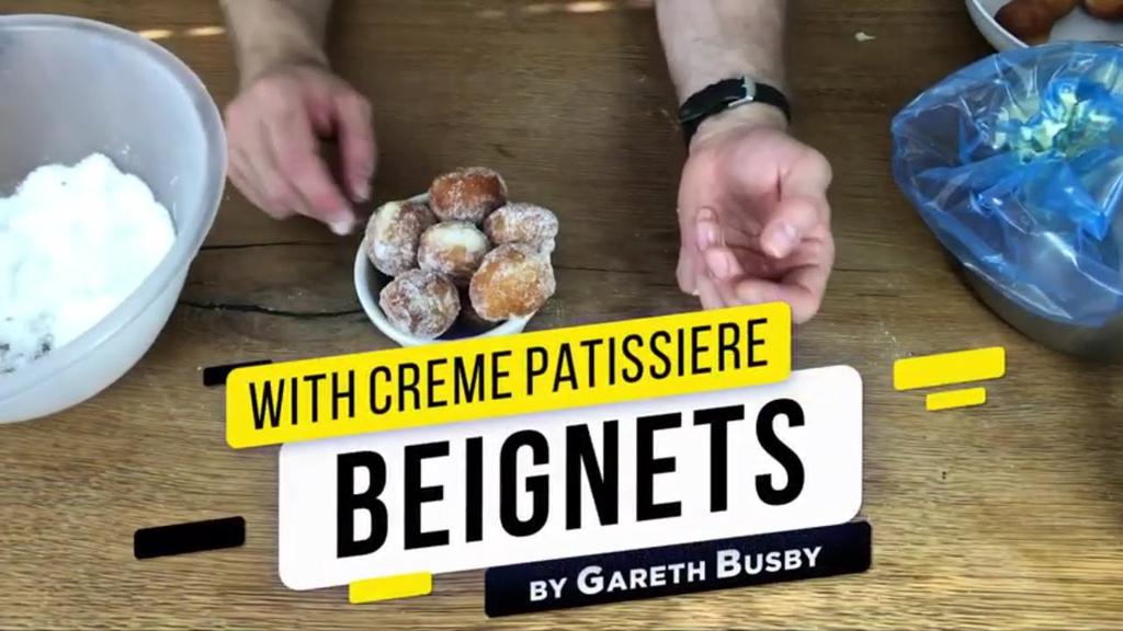 'Video thumbnail for How To Make Doughnuts (Petits Beignets avec Crème Pâtissière)'