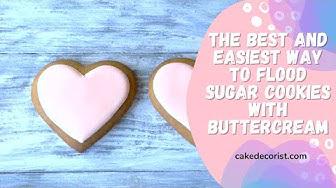 'Video thumbnail for The Best And Easiest Way To Flood Sugar Cookies With Buttercream'