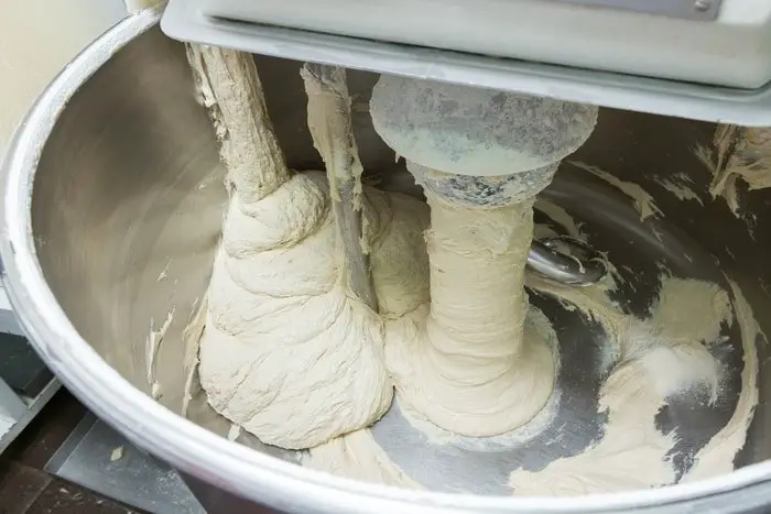 Bread Dough kneading on a mixed