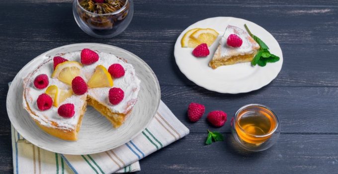 Amazing Lemon Cake with Raspberry Filling From Scratch