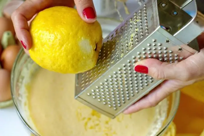 Cake mix and lemon zest