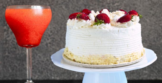 Strawberry Margarita Cake With Tequila Buttercream Frosting