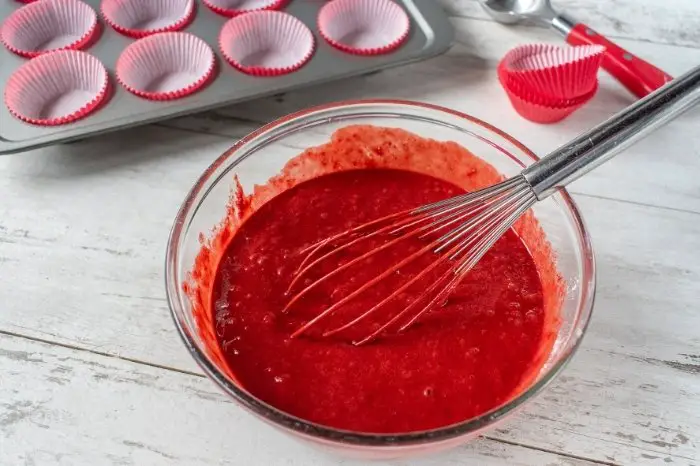 Red velvet cupcake batter