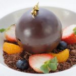 chocolate sphere dessert