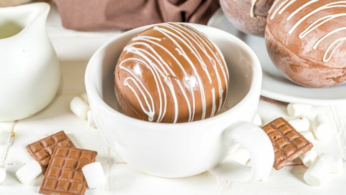 melting chocolate ball