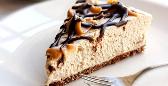 Quick and Easy Salted Caramel Chocolate Drizzle For Cheesecake