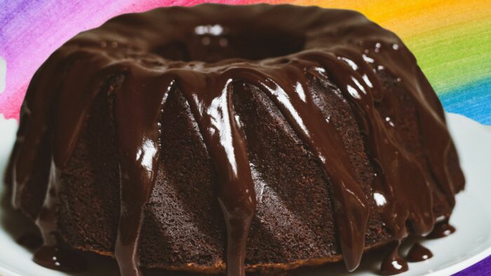 chocolate rainbow bundt cake