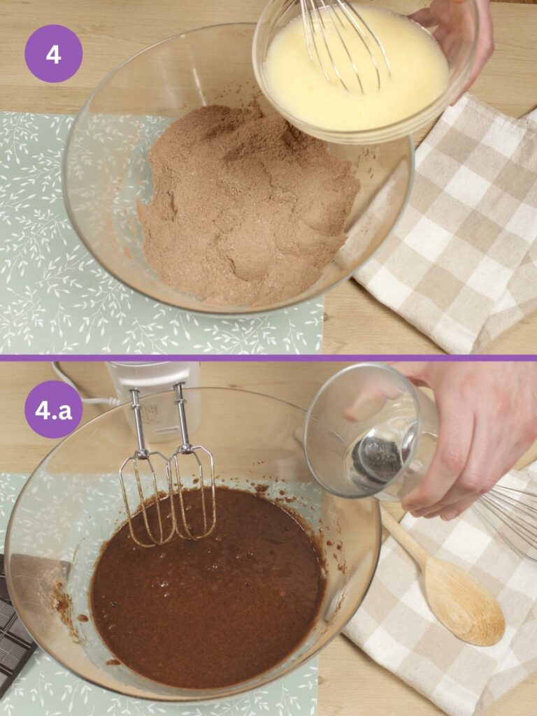 combine wet ingredients to the bowl of dry ingredients. Matilda's Cake Recipe