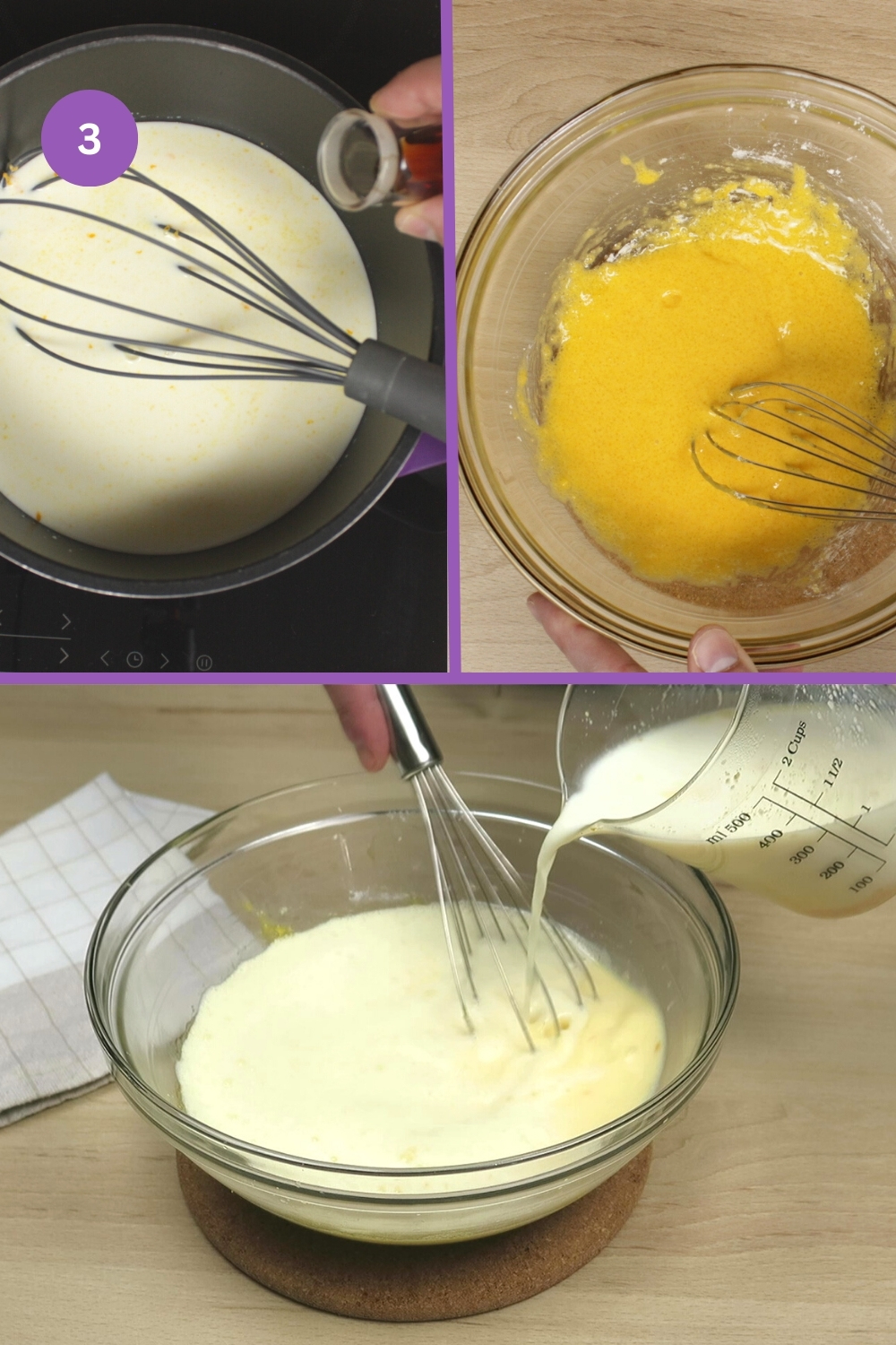 make the orange custard for filling